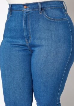 Vibrant Plus Size High Waisted Blue Wash Skinny Denim Jean -Curve Elegance Shop 2016803 938 4