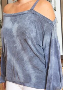 Asoph Plus Size Tie Dye Single Strap Off Shoulder Sweater -Curve Elegance Shop 2016935 158 3