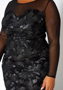 Asoph Plus Size Elegant Patterned Lace Mermaid Hem Gown 11 Asoph Plus Size Elegant Patterned Lace Mermaid Hem Gown -Curve Elegance Shop 2017007 001 4