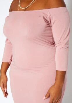 Asoph Plus Size Sincere Off Shoulder Bodycon Maxi Dress -Curve Elegance Shop 2017010 102 4