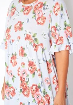 Asoph Plus Size Floral Print Relaxed Fit Tee Shirt -Curve Elegance Shop 2017522 278 4