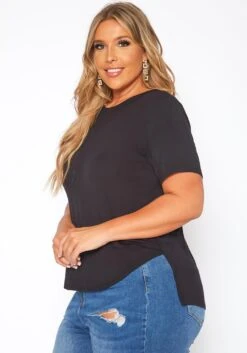 Asoph Plus Size Windowpane Cut Out Design Shirt -Curve Elegance Shop 2017525 001 2