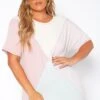 Asoph Plus Size Color Block Crew Neck Tee Shirt -Curve Elegance Shop 2017572 128 1