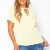 Asoph Plus Size Waffle Knit Crew Neck Tee Shirt -Curve Elegance Shop 2017587 105 0