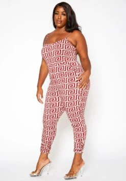 Asoph Plus Size Greek Key Print Cami Jumpsuit 9 Asoph Plus Size Greek Key Print Cami Jumpsuit -Curve Elegance Shop 2017900 283 2
