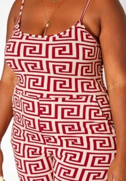 Asoph Plus Size Greek Key Print Cami Jumpsuit 11 Asoph Plus Size Greek Key Print Cami Jumpsuit -Curve Elegance Shop 2017900 283 4