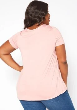 Asoph Plus Size Cut Out Front Tee Shirt -Curve Elegance Shop 2017920 119 3