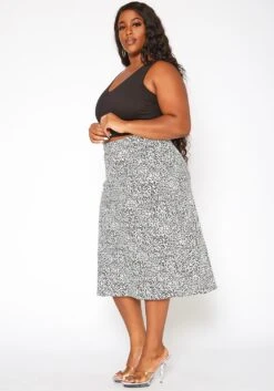 Asoph Plus Size Leopard Print High Waist Midi Skirt -Curve Elegance Shop 2018052 172 2