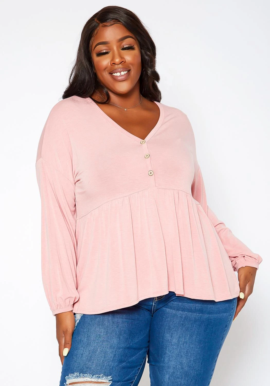 Asoph Plus Size Relaxed Fit Peplum Top 3 Asoph Plus Size Relaxed Fit Peplum Top