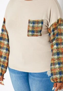 Asoph Plus Size Plaid Print Sweatshirt 11 Asoph Plus Size Plaid Print Sweatshirt -Curve Elegance Shop 2018207 120 4