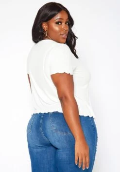 Asoph Plus Size Tie Front Fashion Top -Curve Elegance Shop 2018345 135 3