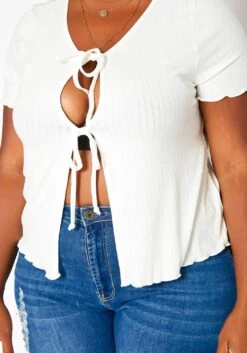 Asoph Plus Size Tie Front Fashion Top -Curve Elegance Shop 2018345 135 4