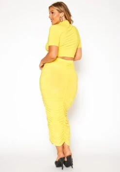 Asoph Plus Size Ruched Design Two Piece Set -Curve Elegance Shop 2018400 105 3