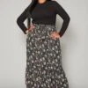 Plus Size Floral Pattern Flare Maxi Skirt 2 Plus Size Floral Pattern Flare Maxi Skirt -Curve Elegance Shop 2018419 001 0