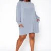 Asoph Plus Size Button Hem Flare Mini Dress -Curve Elegance Shop 2018424 285 0