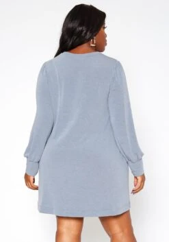 Asoph Plus Size Button Hem Flare Mini Dress -Curve Elegance Shop 2018424 285 3