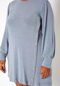 Asoph Plus Size Button Hem Flare Mini Dress -Curve Elegance Shop 2018424 285 4