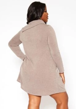 Asoph Plus Size Asymmetric Cowl Neck Mini Dress -Curve Elegance Shop 2018432 118 3