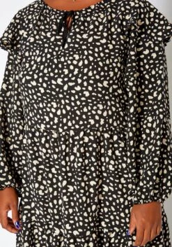 Asoph Plus Size Spotted Print Flare Maxi Dress -Curve Elegance Shop 2018433 001 4