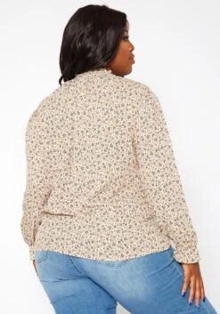 Asoph Plus Size Floral Print Long Sleeve Top -Curve Elegance Shop 2018447 119 3