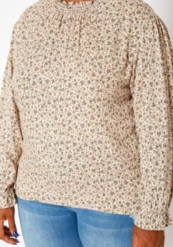 Asoph Plus Size Floral Print Long Sleeve Top -Curve Elegance Shop 2018447 119 4