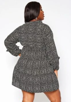 Asoph Plus Size Dotted Print Flare Mini Dress 10 Asoph Plus Size Dotted Print Flare Mini Dress -Curve Elegance Shop 2018555 001 3