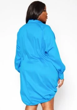Asoph Plus Size Oversized Button Up Collar Mini Dress -Curve Elegance Shop 2018565 127 3