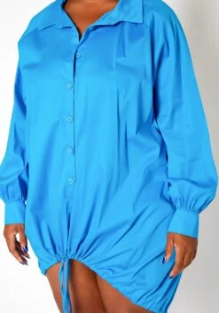 Asoph Plus Size Oversized Button Up Collar Mini Dress -Curve Elegance Shop 2018565 127 4