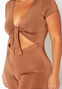 Asoph Plus Size Tie Front Satin Jumpsuit -Curve Elegance Shop 2018616 138 4