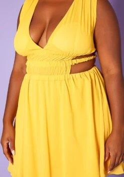 Plus Size Cut Out Design Fit & Flare Mini Dress -Curve Elegance Shop 2018667 105 4