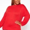 Plus Size Basic Knit Long Sleeve Shirt
