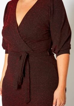 Plus Size Nude Shimmer Midi Dress -Curve Elegance Shop 2018812 001 4