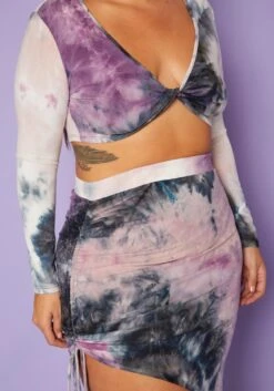 [Special Price] Plus Size Multi Print Crop Top & Skirt Set -Curve Elegance Shop 2018906 145 4