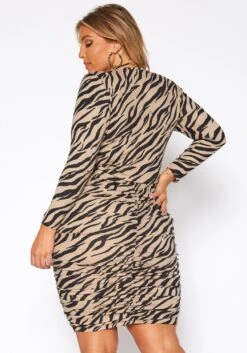 Plus Size Centered Drawstring Zebra Print Two Piece Set -Curve Elegance Shop 2019109 389 3