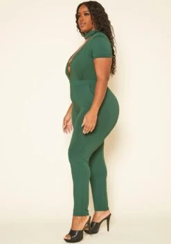 Plus Size Deep V Neck Bodycon Jumpsuit -Curve Elegance Shop 2019194 103 1