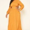 Plus Size Polka Dot Flare Maxi Dress