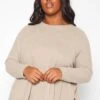 Plus Size Casual Knit Relaxed Long Sleeve Shirt -Curve Elegance Shop 2019261 190 0