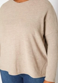 Plus Size Casual Knit Relaxed Long Sleeve Shirt -Curve Elegance Shop 2019261 190 4