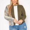 Plus Size Color Block Casual Sweater -Curve Elegance Shop 2019362 128 0