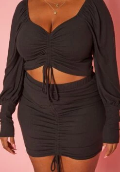 Plus Size Drawstring Hem Two Piece Set -Curve Elegance Shop 2019369 001 4