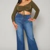 Vibrant Plus Size Deep Blue Denim Mom Jeans -Curve Elegance Shop 2019587 938 1