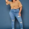 Vibrant Plus Size Distressed Mid Rise Skinny Jean 2 Vibrant Plus Size Distressed Mid Rise Skinny Jean -Curve Elegance Shop 2019589 938 1