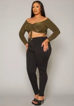 Vibrant Plus Size High Waist Black Denim Skinny Jean -Curve Elegance Shop 2019590 001 2