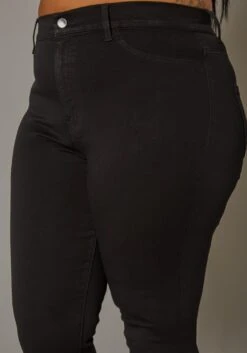 Vibrant Plus Size High Waist Black Denim Skinny Jean -Curve Elegance Shop 2019590 001 4