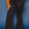 Vibrant Plus Size Bell Bottom Black Denim Jean -Curve Elegance Shop 2019592 001 0