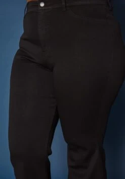 Vibrant Plus Size Bell Bottom Black Denim Jean -Curve Elegance Shop 2019592 001 4