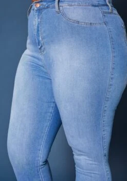 Vibrant Plus Size High Waist Light Wash Skinny Denim Jean -Curve Elegance Shop 2019595 940 4