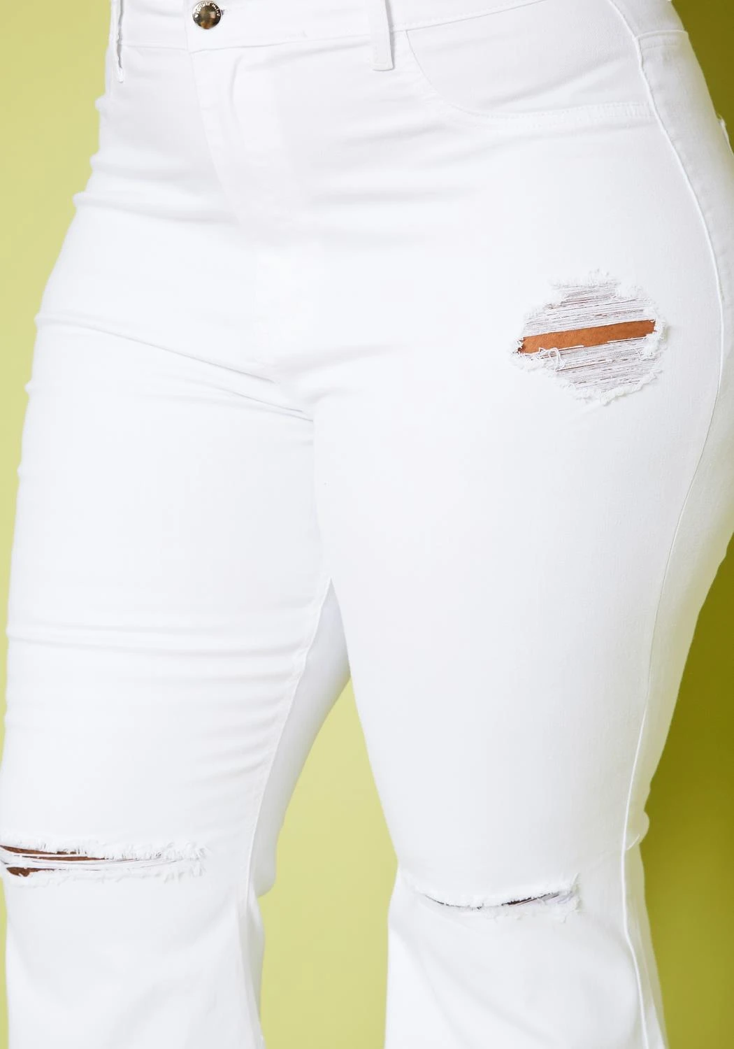 Vibrant Plus Size Distressed Bell Bottom Denim Jean 8 Vibrant Plus Size Distressed Bell Bottom Denim Jean - Image 6