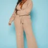Plus Size Ribbed Deep V Neck Flare Jumpsuit -Curve Elegance Shop 2019617 190 1