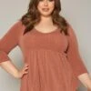 Plus Size Long Sleeve Flare Shirt -Curve Elegance Shop 2019640 162 1